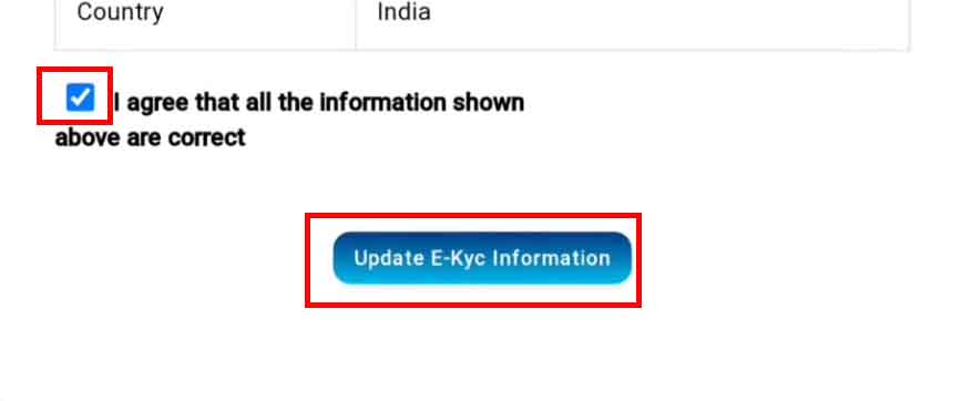 update ekyc in eShram portal