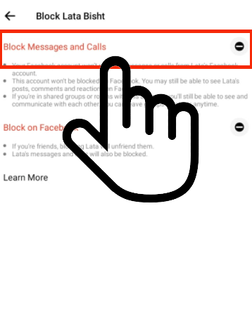 how to block someone in messanger without bloking in