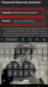Ask Security question