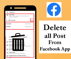 Delete all Post Facebook App