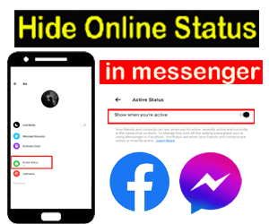 How to turn On/ off Active Status in messenger