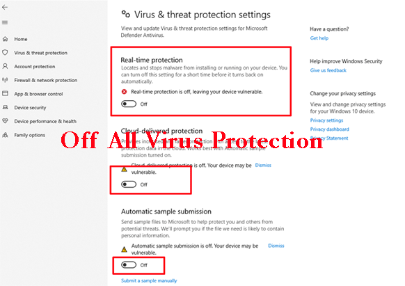 Off all virus Protection