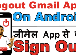 logout gmail from phone
