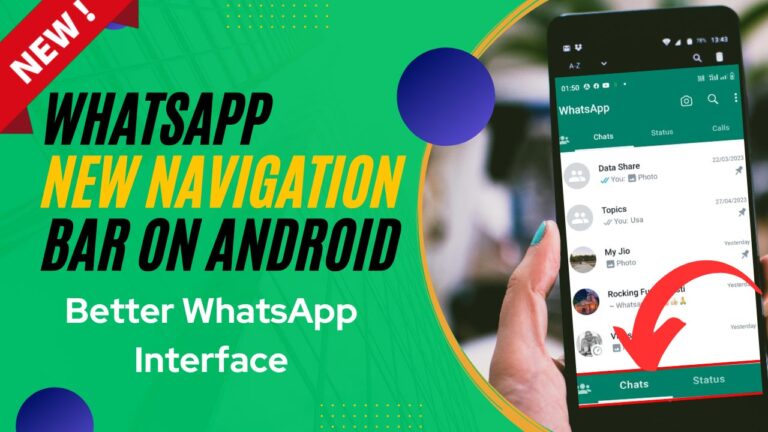 WhatsApp Navigation bar on Android