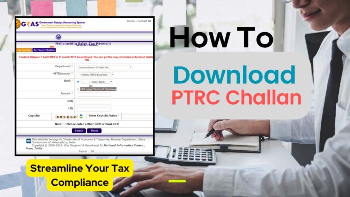how to download ptrc challan